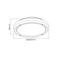 Fantasia Fantasia XEON runde Deckenleuchte in Schwarz mit fest eingebauter SMD LED 14W, einstellbarer Farbtemperatur 3000K/4000K und IP65