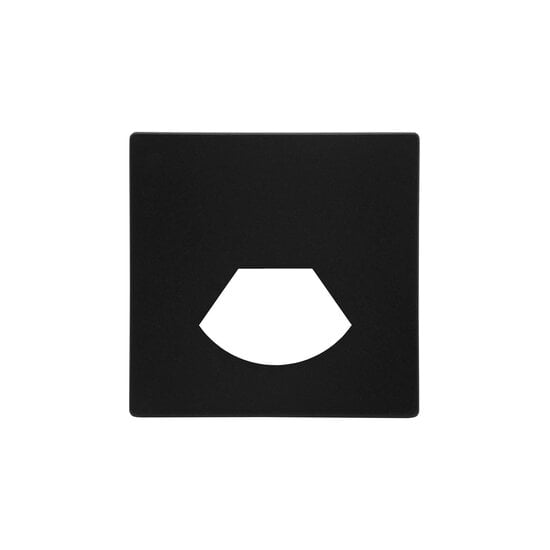 Fantasia Fantasia ARAH tapa cuadrada para la apertura del sistema de raíles A-Beam, negro, colección Deco