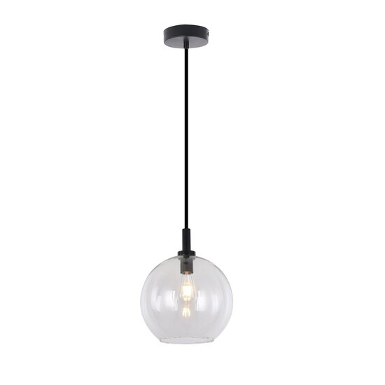 Fantasia Fantasia OSIRA, cache-plafond noir avec câble de 3 mètres, verre non inclus. Collection Deco.