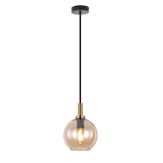 Fantasia Fantasia OSIRA baldaquin en noir et or brossé, câble de 3 mètres inclus, sans verre