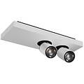 Fantasia Fantasia Nysit eckiger Aufbauspot mit 2 Lichtpunkten, GU10-Fassung, LED inklusive, dimmbar