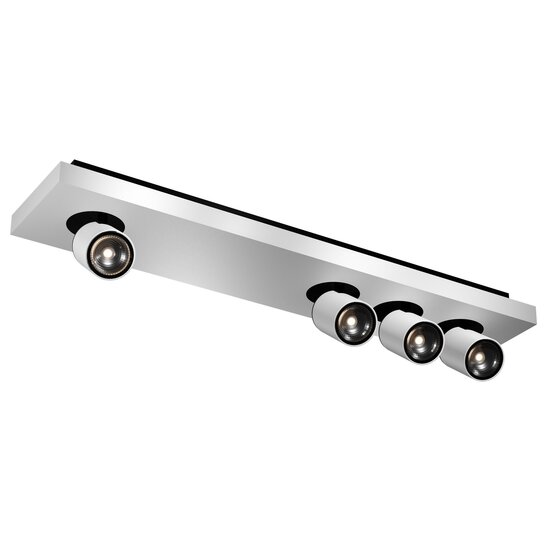Fantasia Fantasia Nysit eckiger Aufbauspot mit 4 Lichtpunkten, GU10-Fassung, LED inklusive, dimmbar