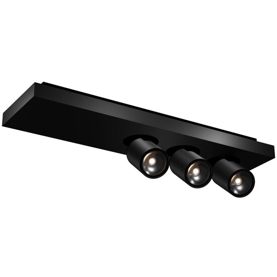 Fantasia Fantasia Nysit eckiger Aufbauspot mit 3 Lichtpunkten, GU10-Fassung, LED inklusive, dimmbar