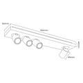 Fantasia Fantasia Nysit spot plafonnier carre a 4 points lumineux, culot GU10, LED incluse, dimmable