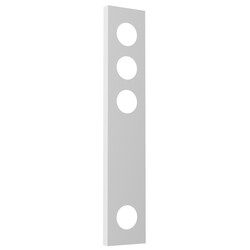 Abat-jour Fantasia Nysit Cover blanc, angle vif, 4 lumières