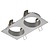 Fantasia Fantasia ZOOM base foco de superficie 2 luces aluminio GU10
