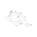 Fantasia Fantasia ZOOM base ceiling spot, square satin black base plate, for 1x GU10 bulb (not included)