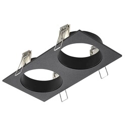 Fantasia ZOOM foco superficie 2 luces, negro satinado