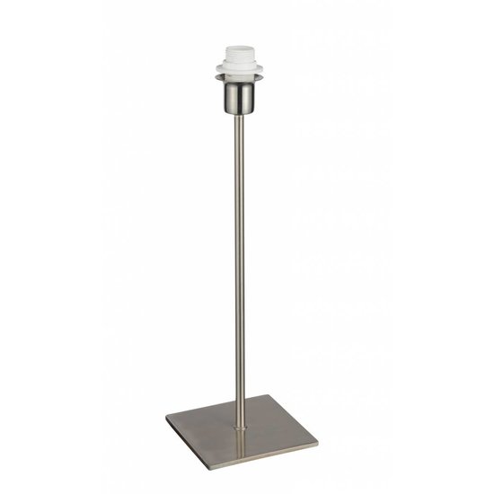 Fantasia Nina lampe de table 365mm de haut en acier brosse, douille E14, abat-jour a part