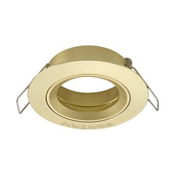 Spot encastre fixe Fantasia Saturn, or brosse, GU10