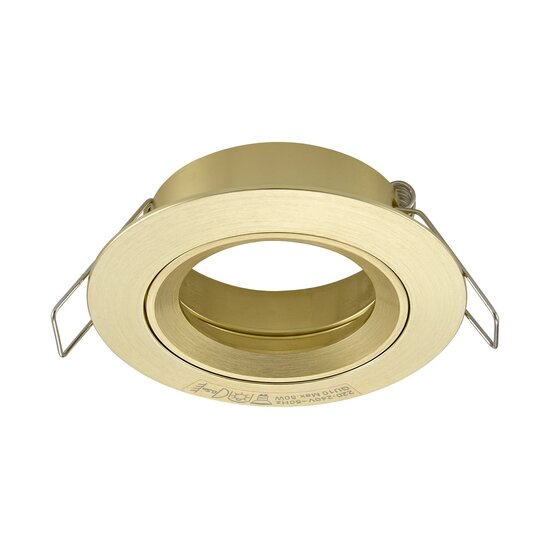 Fantasia Fantasia Saturn fixed recessed spotlight, brushed gold finish, GU10 socket, 80 mm