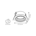 Fantasia Foco empotrable Fantasia Saturn Mini, version fija no orientable, negro, casquillo MR11