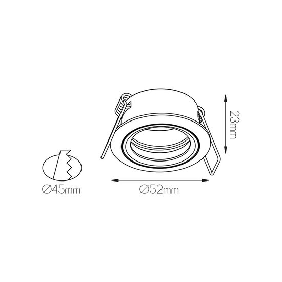 Fantasia Fantasia Saturn Mini inbouwspot met vaste, niet-kantelbare uitvoering in brons, MR11-fitting