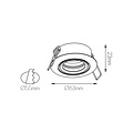 Fantasia Fantasia Saturn Mini inbouwspot, kantelbaar, MR11-fitting, excl. lichtbron, goud afwerking