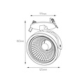 Fantasia Fantasia Pulse-1 Input spot in het wit voor AR111-lamp, lichtbron inbegrepen, uit de Deco-collectie