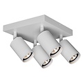 Fantasia Fantasia Taboo, foco de techo cuadrado blanco con 4 portalámparas GU10, bombillas no incluidas, colección Deco.