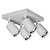 Fantasia Fantasia Taboo spot plafond carré blanc, 4x GU10 (excl.)