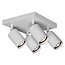 Fantasia Fantasia Taboo white square ceiling spotlight with 4 GU10 sockets, bulbs not included, Deco collection.