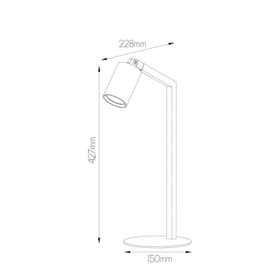 Fantasia Lámpara de mesa Fantasia Taboo de la colección Deco, blanca, casquillo GU10 para un punto de luz (bombilla no incluida)