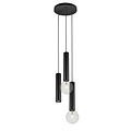 Fantasia Fantasia Taboo hanglamp met 3 lichtpunten (1x GU10, 2x E27, lichtbronnen niet inbegrepen), zwart, collectie Deco