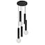Fantasia Fantasia Taboo schwarze Pendelleuchte mit 5 Lichtpunkten (2x GU10, 3x E27), Leuchtmittel nicht inbegriffen, Deco-Kollektion