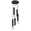Fantasia Lámpara colgante negra Fantasia Taboo con 5 puntos de luz (2x GU10, 3x E27), bombillas no incluidas, colección Deco