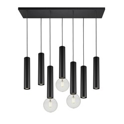 Lámpara colgante Fantasia TABOO 7 luces negra GU10 y E27