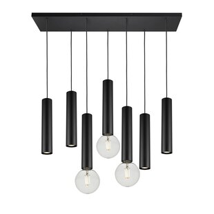 Lámpara colgante Fantasia TABOO 7 luces negra GU10 y E27