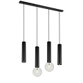 Fantasia Lampara colgante Fantasia TABOO con 4 puntos de luz, 2x casquillo GU10 y 2x E27 (bombillas no incluidas), negra