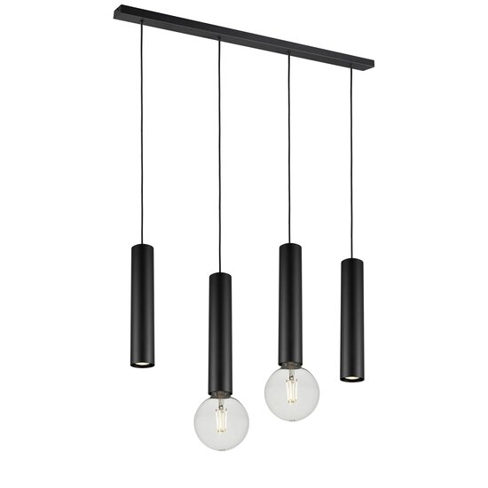 Fantasia Fantasia TABOO pendant light with 4 light points, 2x GU10 and 2x E27 fitting (bulbs not included), black
