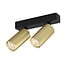 Fantasia Fantasia ORYX 2-light spot bar in black with gold cylinder heads, MR11 fitting, bulb not included