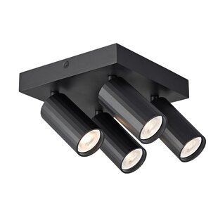 Fantasia Oryx square ceiling spotlight, black, 4 lights