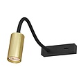 Fantasia Fantasia Oryx flexibele wandlamp in zwart en goud, met MR11-fitting en aan/uit-schakelaar, lichtbron niet inbegrepen