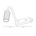 Fantasia Aplique de pared flexible Fantasia Oryx en blanco, con portalámparas MR11 e interruptor on/off, bombilla no incluida