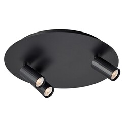 Fantasia ORYX Deckenspot Ø350 mm schwarz, 3 MR11-Spots