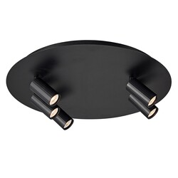 Fantasia ORYX plafonnier rond 5 lumières, Ø450 mm, noir