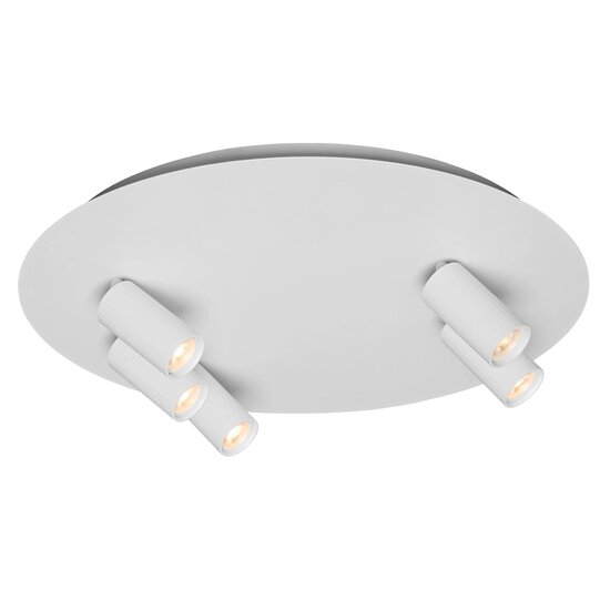 Fantasia Plafón Fantasia Oryx, base redonda Ø450 mm, 5 focos orientables MR11 (3+2), bombilla no incluida, blanco