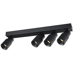 Fantasia NYSAL Foco Techo Negro RL con 4 Puntos de Luz