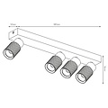 Fantasia Fantasia NYSAL Weisser Deckenspot RL mit 4 Lichtpunkten - Modell aus der Premium-Kollektion