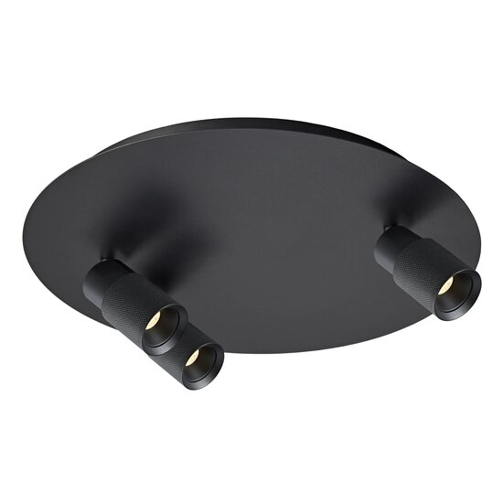 Fantasia Fantasia NYSAL Foco de Techo Negro RD con 3 Puntos de Luz - Modelo de la Coleccion Premium