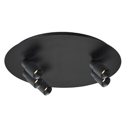 Fantasia NYSAL Foco Techo Negro RD con 5 Puntos de Luz
