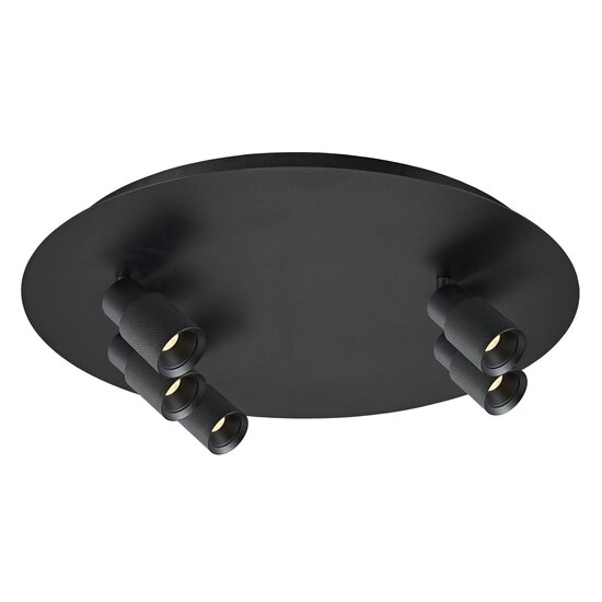 Fantasia Fantasia NYSAL Schwarzer Deckenspot RD mit 5 Lichtpunkten - Modell aus der Premium-Kollektion