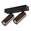 Fantasia Fantasia XIA Spot 2L en acabado bronce, foco de 2 puntos de luz de la colección Premium, sin fuente de luz incluida