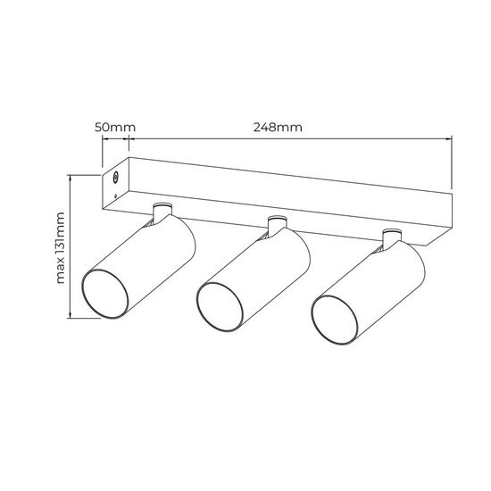 Fantasia El XIA de Fantasia es un foco blanco con 3 puntos de luz de la colección Premium; fuente de luz no incluida.