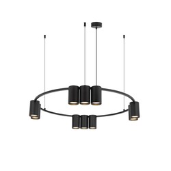Suspension Fantasia ISE noire Ø60 cm, 10x GU10
