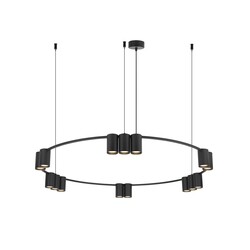 Fantasia ISE pendant lamp 15x GU10 (excl.) black Ø100 cm