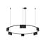 Fantasia Lámpara colgante Fantasia ISE con 15 portalámparas GU10 (bombilla no incluida), negra, diámetro 100 cm, colección Deco