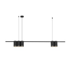 Lámpara colgante Fantasia ISE con 5x portalámparas GU10, negra, 100 cm