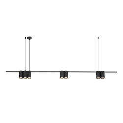 Fantasia ISE hanglamp 7-lichts GU10 zwart 150 cm