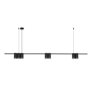 Fantasia ISE lámpara colgante 7 luces GU10 negra 150 cm